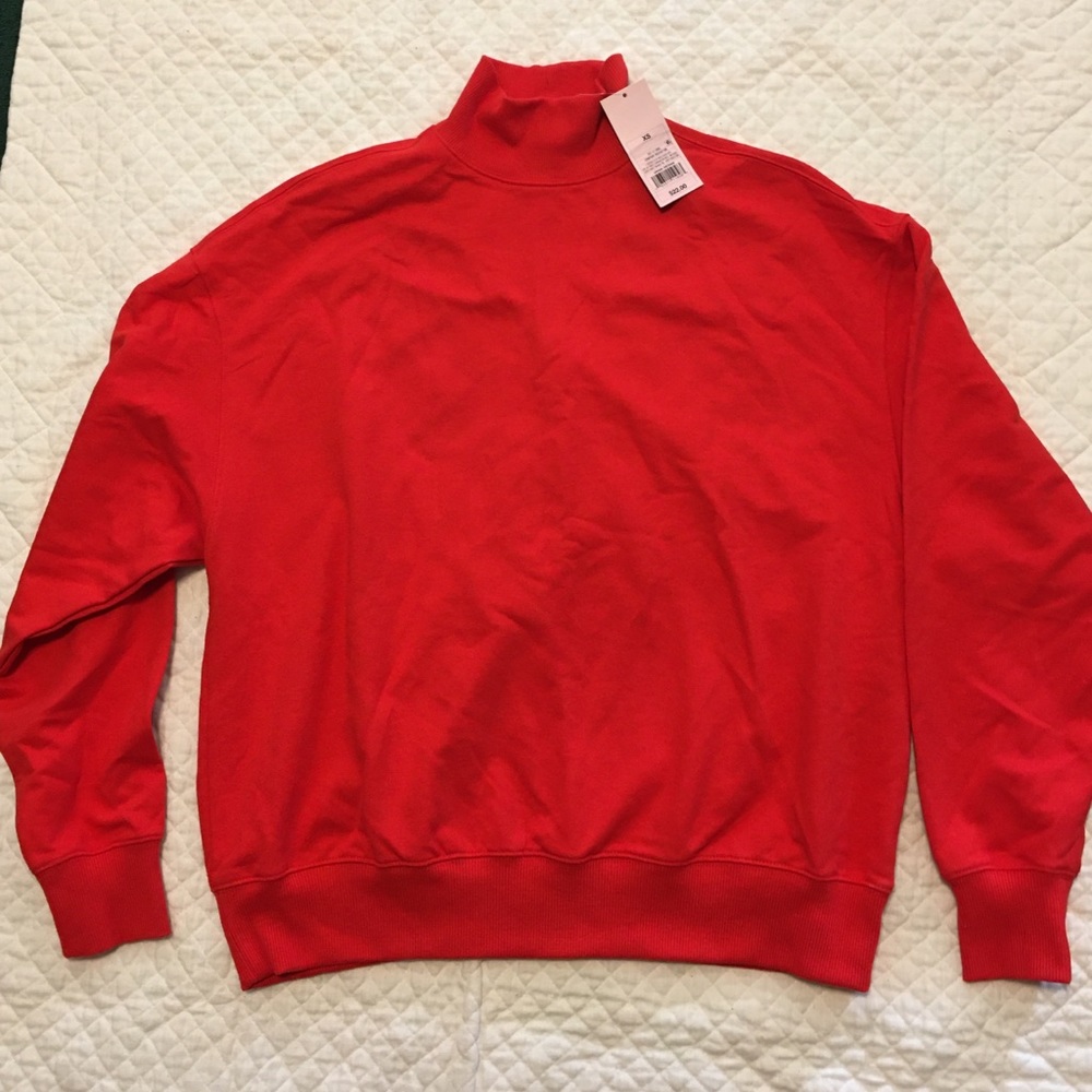 Orangie red sweat shirt, size xs